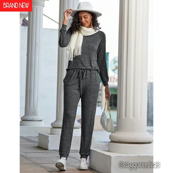 Soft Long Sleeve Pajama Set with Pockets, Joggers, Lounge Wear - Picture 5 of 8